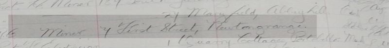 Excerpt from Royal Infirmary of Edinburgh General Register of Patients.
