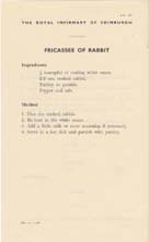 Recipe for fricassee of rabbit