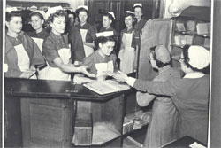 Royal Infirmary of Edinburgh Nurses at the mail room, LHSA Photographic Collection