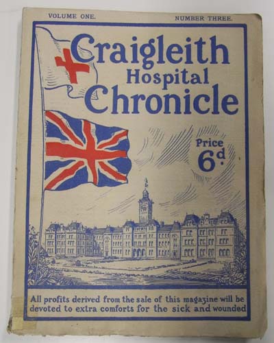 Front cover of Craigleith Hospital Chronicle, Vol. One, No. 3, LHSA Ref: GD1/82