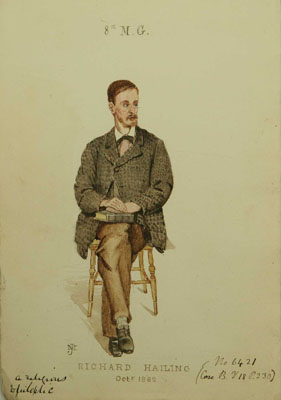 Portrait of patient Richard Hailing by John Myles, 1882
