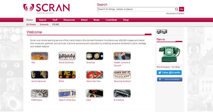 SCRAN website (www.scran.ac.uk)