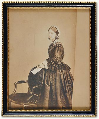 Framed photograph of Florence Nightingale, 1857, LHSA photographic Collection