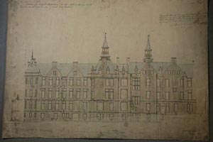 David Bryce plan of the Royal Infirmary of Edinburgh, c. 1872, after treatment.  
