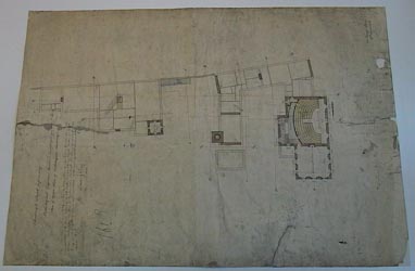 Royal Infirmary of Edinburgh plan after humidification and pressing.