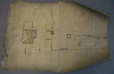 Royal Infirmary of Edinburgh plan before humidification and pressing.