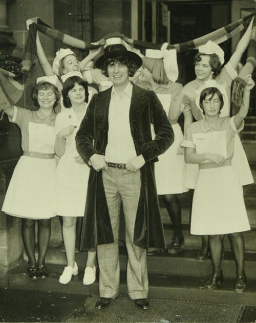 Tom Baker and nurses