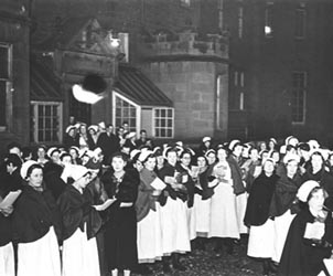 Carol Singing at the Royal Infirmary of Edinburgh, c. 1936, LHSA Photographic Collection