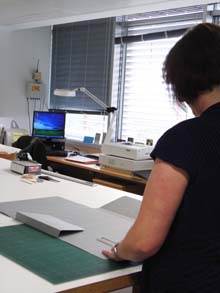 Fiona making a four-flap folder